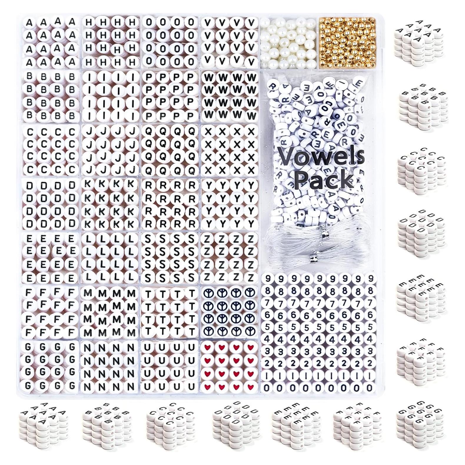 Kit de Cuentas de Letras 1650 Piezas DoDoBeads Acrílico