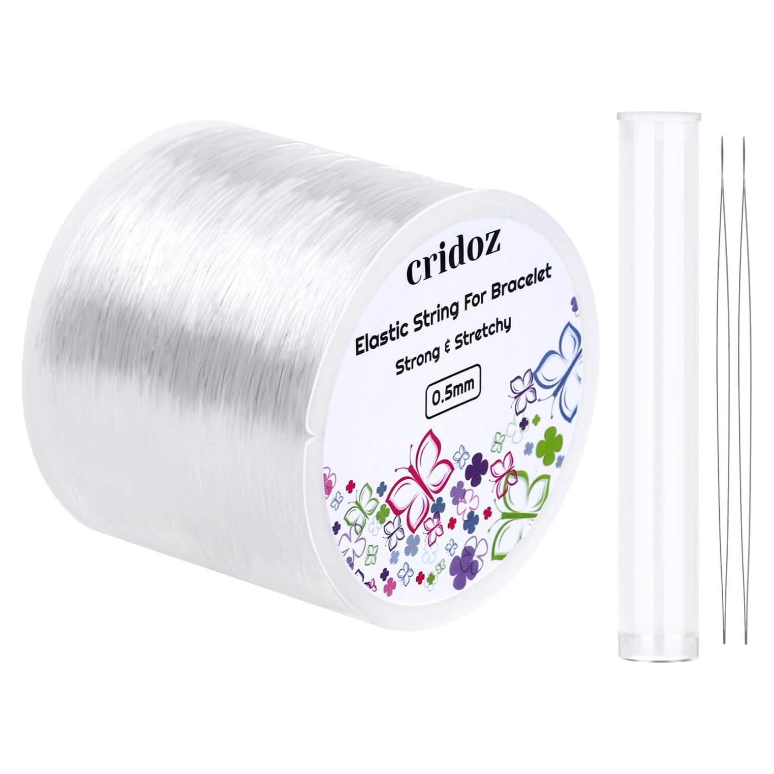 Cuerda Elástica Transparente 0.5mm Cridoz 120.7m + 2 Agujas