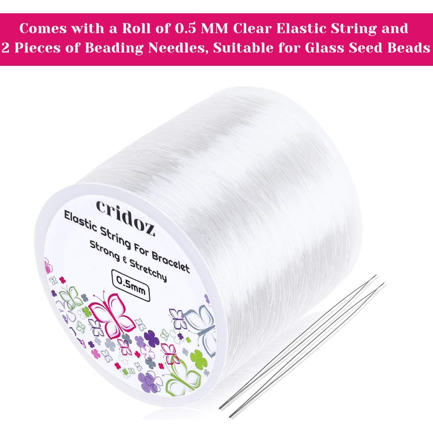 Cuerda Elástica Transparente 0.5mm Cridoz 120.7m + 2 Agujas