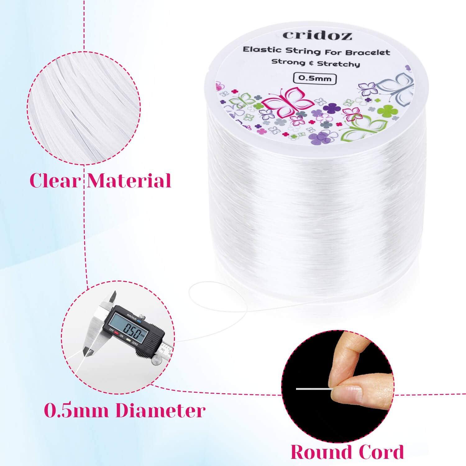 Cuerda Elástica Transparente 0.5mm Cridoz 120.7m + 2 Agujas