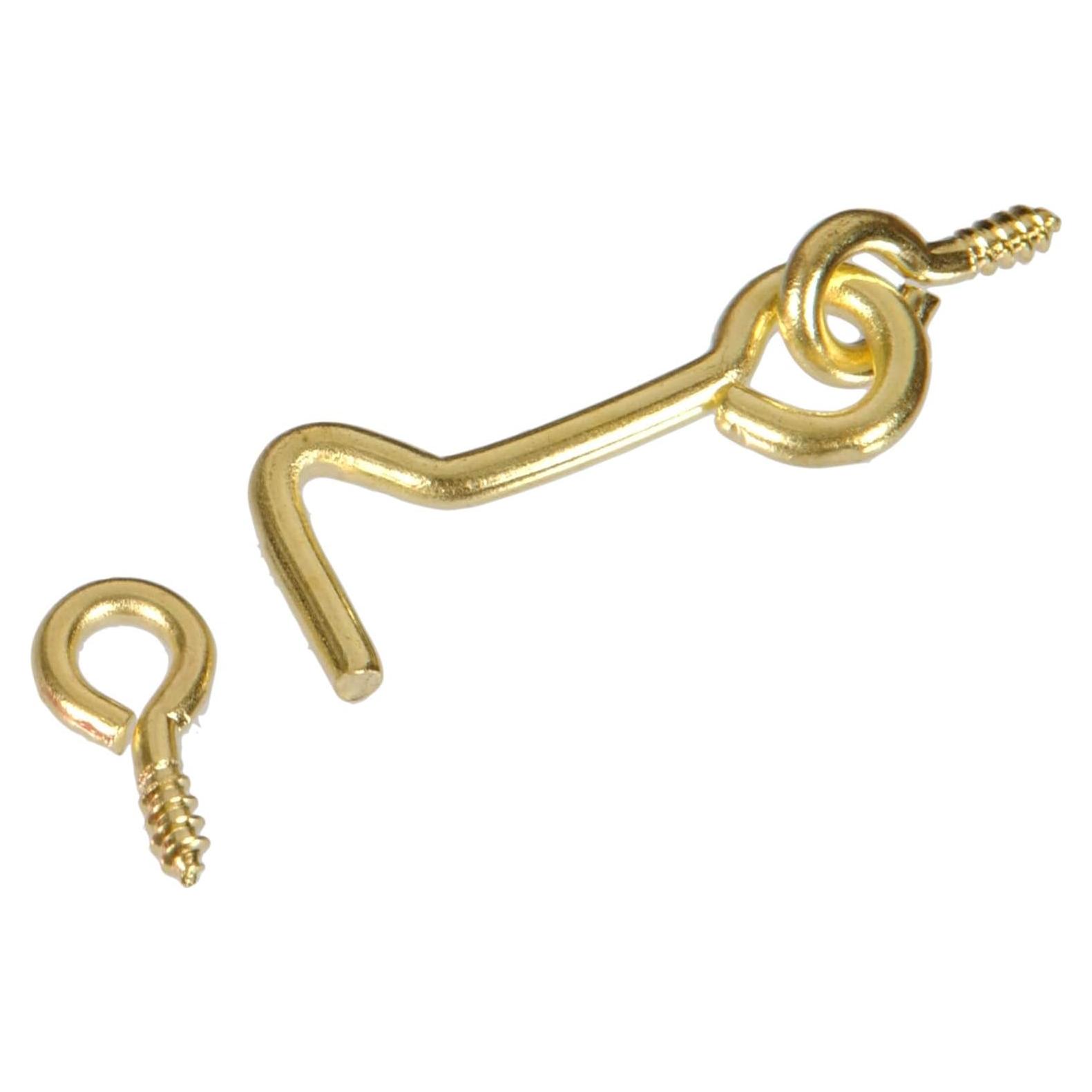 Cierre Gancho y Ojo Latón Esenciales de Hardware 2 Paquete