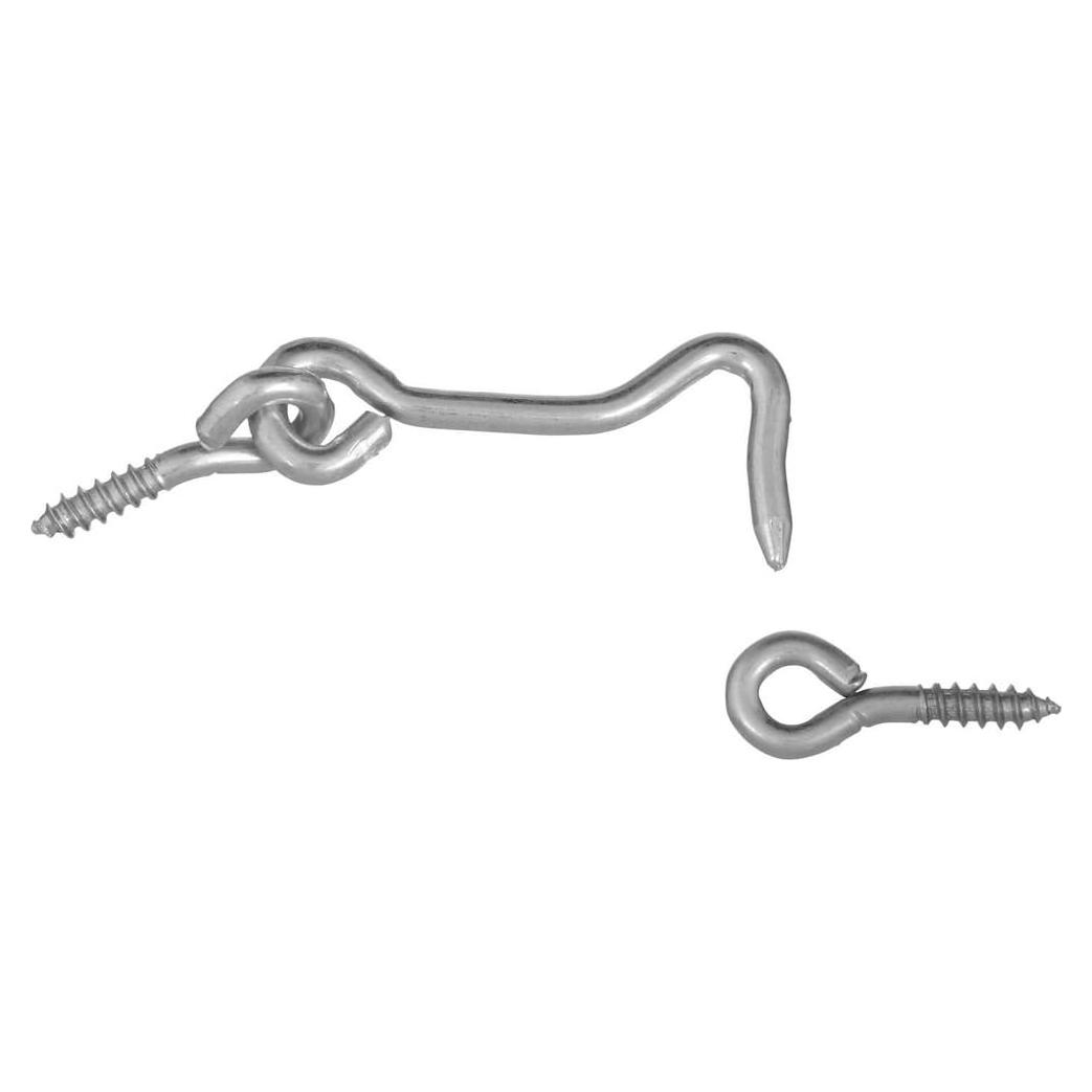 Ganchos y Ojos 2" (5.08 cm) Hardware Nacional Zinc Galvanizado