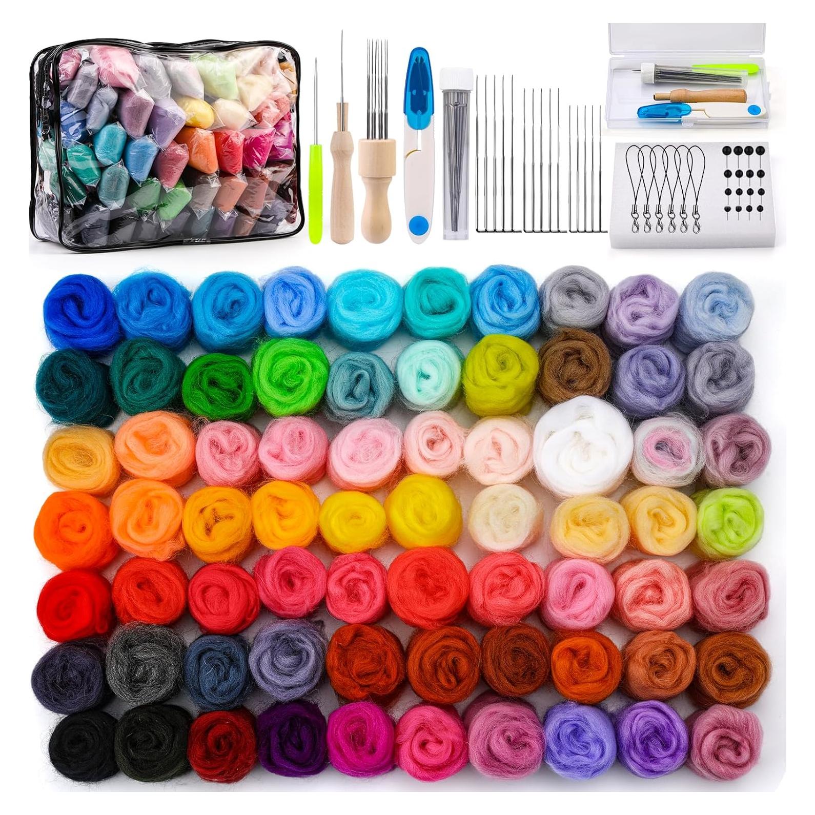 Kit de Agujas de Feltro SOCNITC 70 Colores con Herramientas