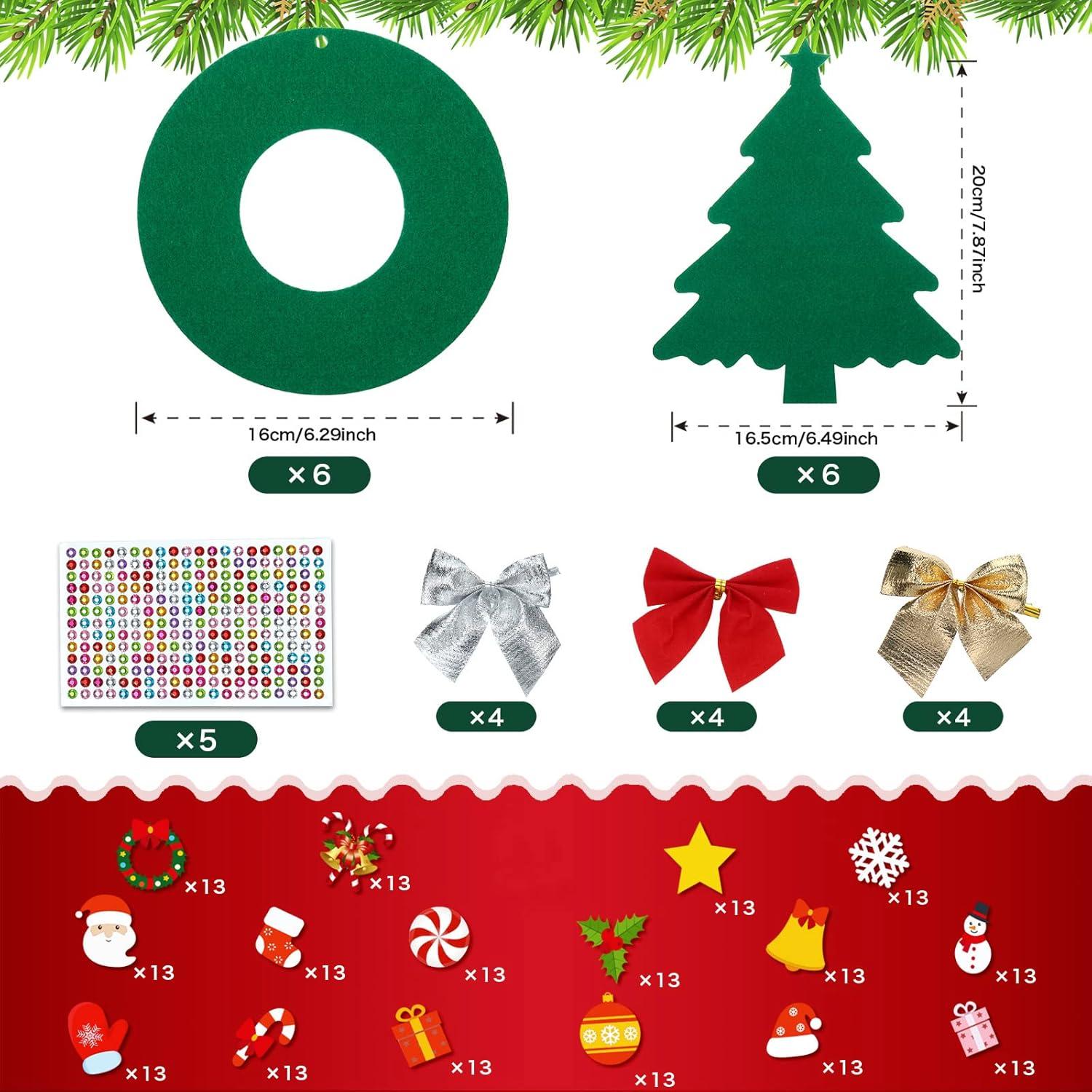 Kit de Manualidades Navidad Tatuo - 12 Piezas Fieltro DIY