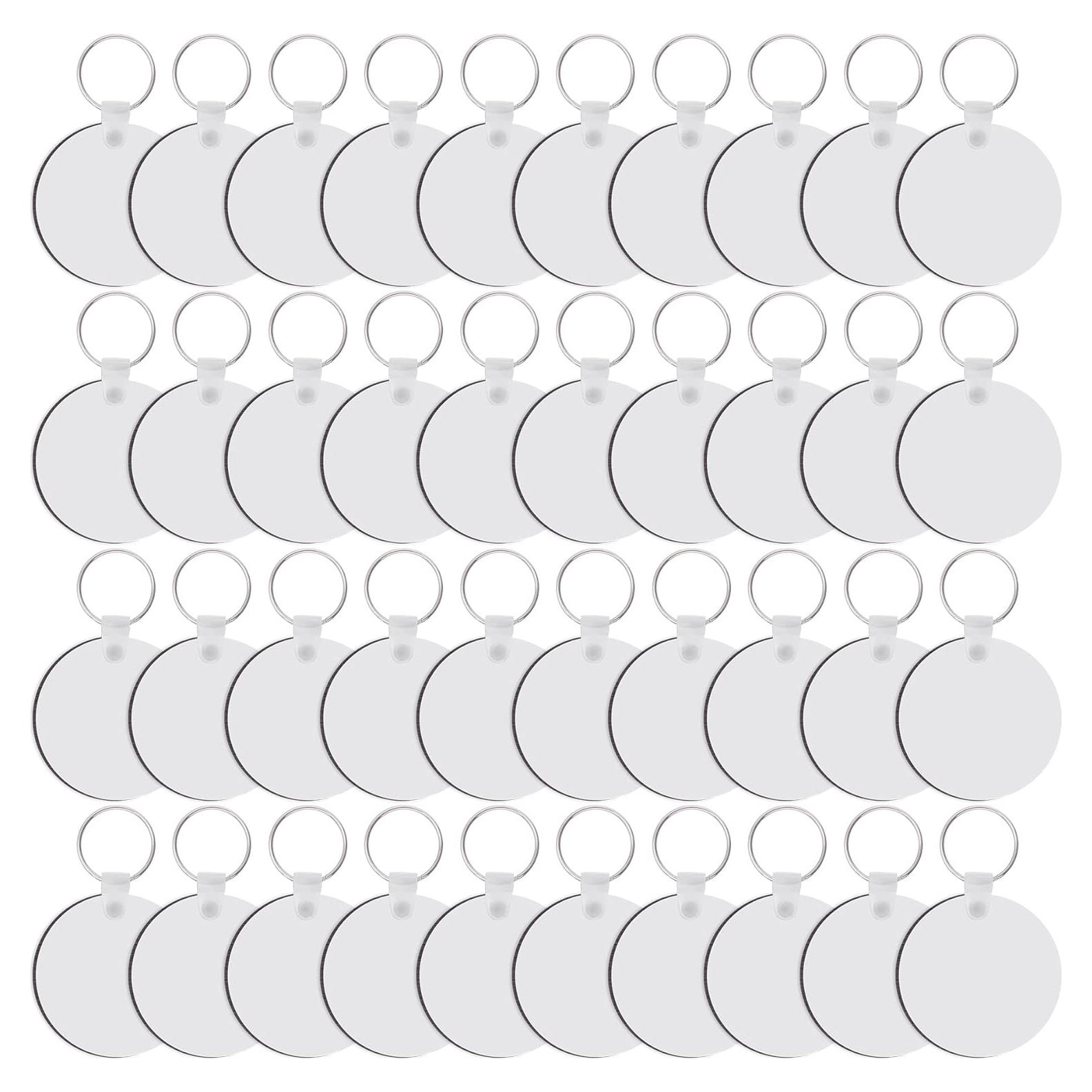 Duufin 120 Piezas Llaveros Redondos Sublimación 5cm MDF