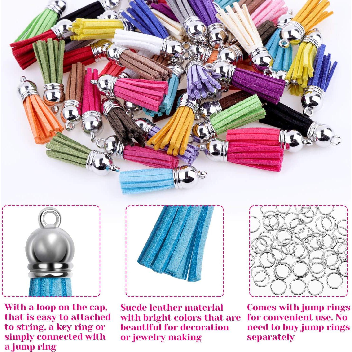 Borlas de Cuero PAXCOO para Joyería - 50 Piezas Multicolor