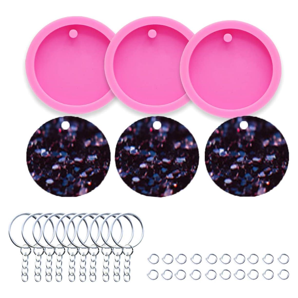 Molde de Silicona Redondo AMZTOART 3Pcs para Resina DIY