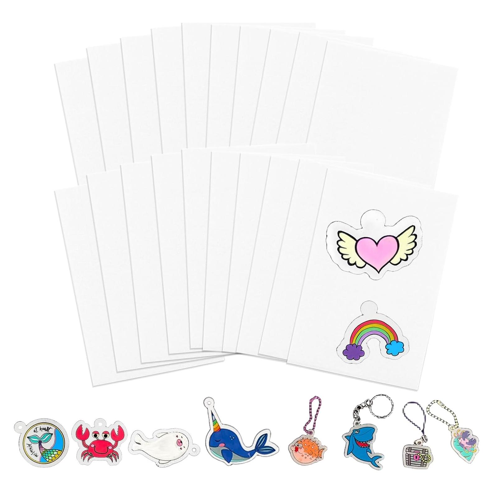 Hojas de Plástico Shrinky Dink Mecefeno 20 Piezas 20.1x14.5 cm