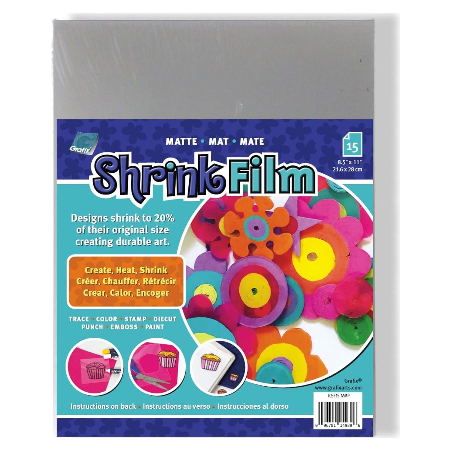 Película de Encogimiento Grafix 15 Hojas Translúcida Mate 21x28 cm