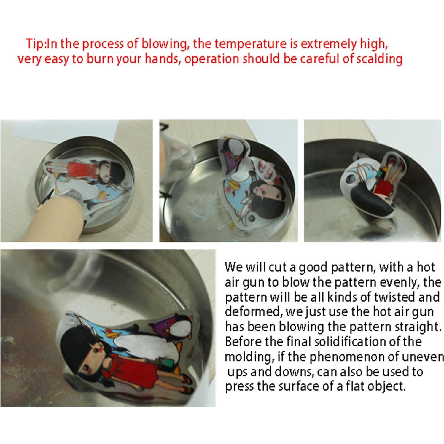 10 Hojas de Plástico Encogido Lijadas XUFAN 20.1x14.5cm