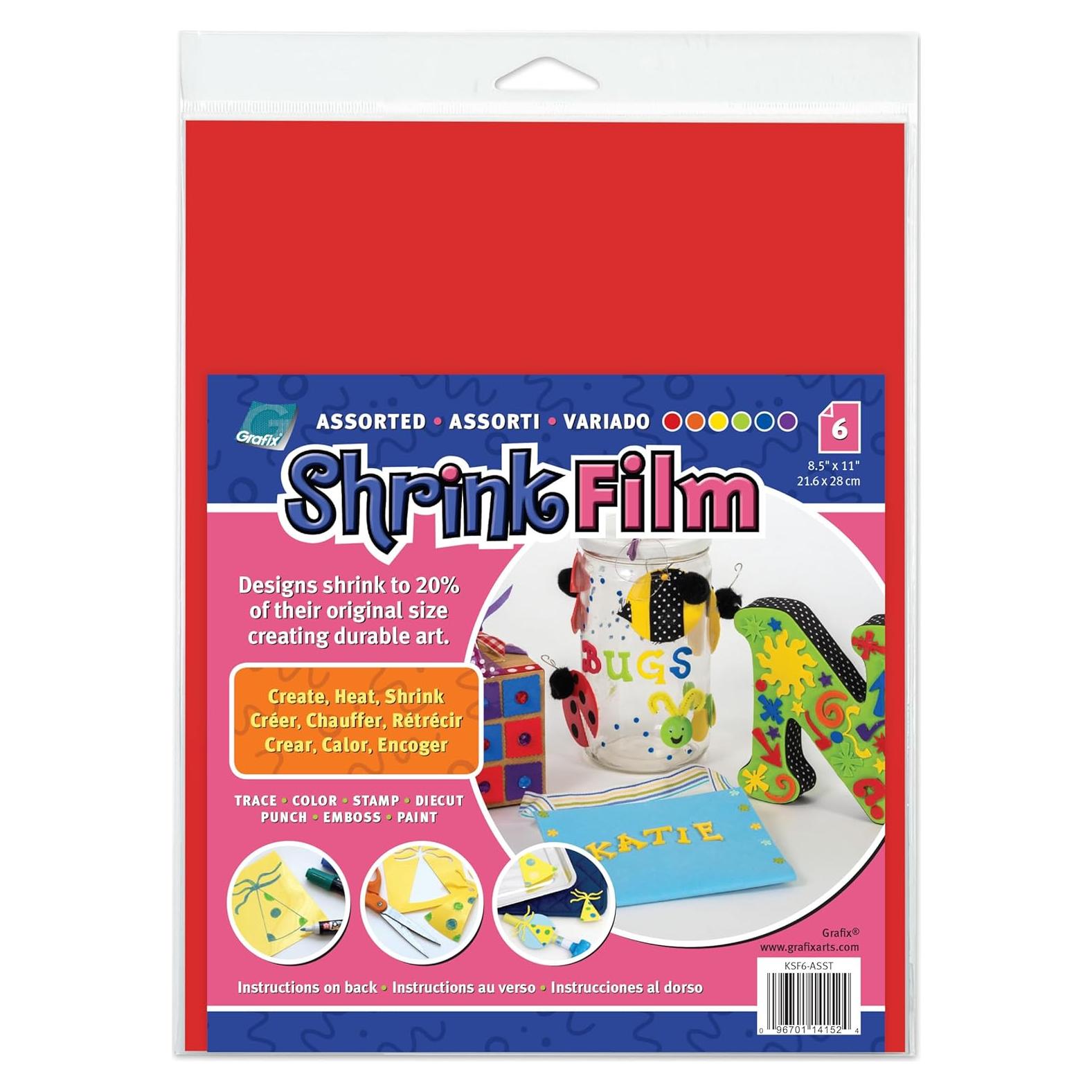 Película de Contracción Grafix - 6 Hojas Brillantes 21.6x27.9 cm