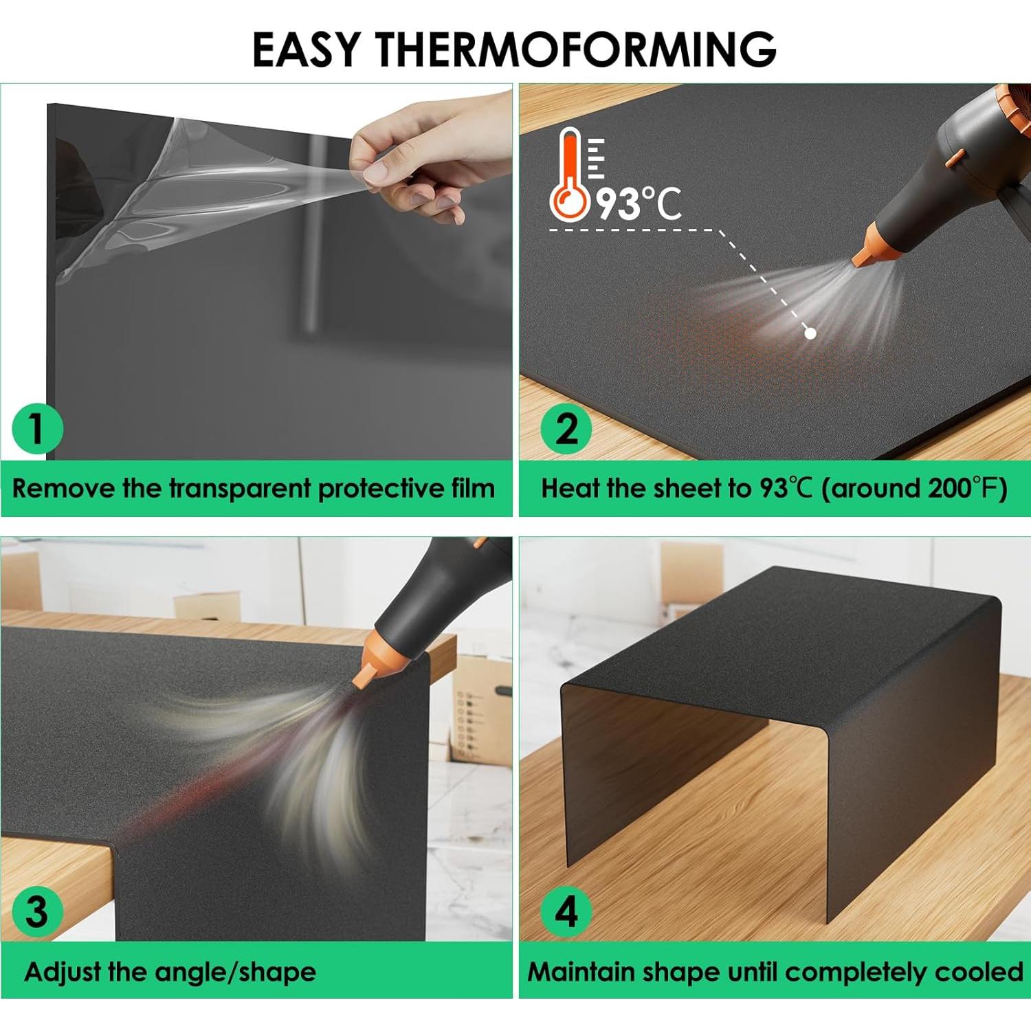 Hoja de Plástico ABS 3mm CREGEAR 91.44x60.96cm Paquete de 2