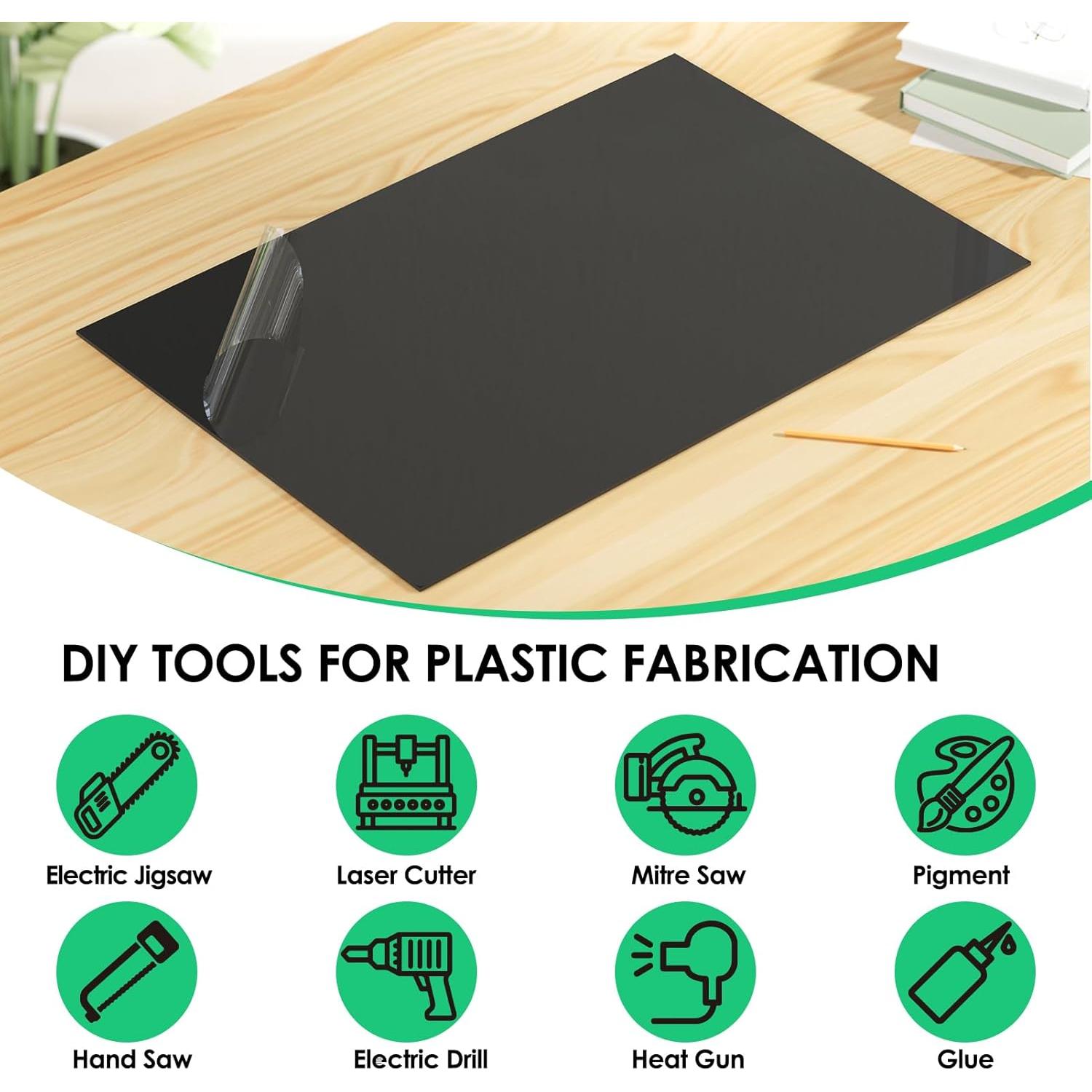 Hoja de Plástico ABS 3mm CREGEAR 91.44x60.96cm Paquete de 2