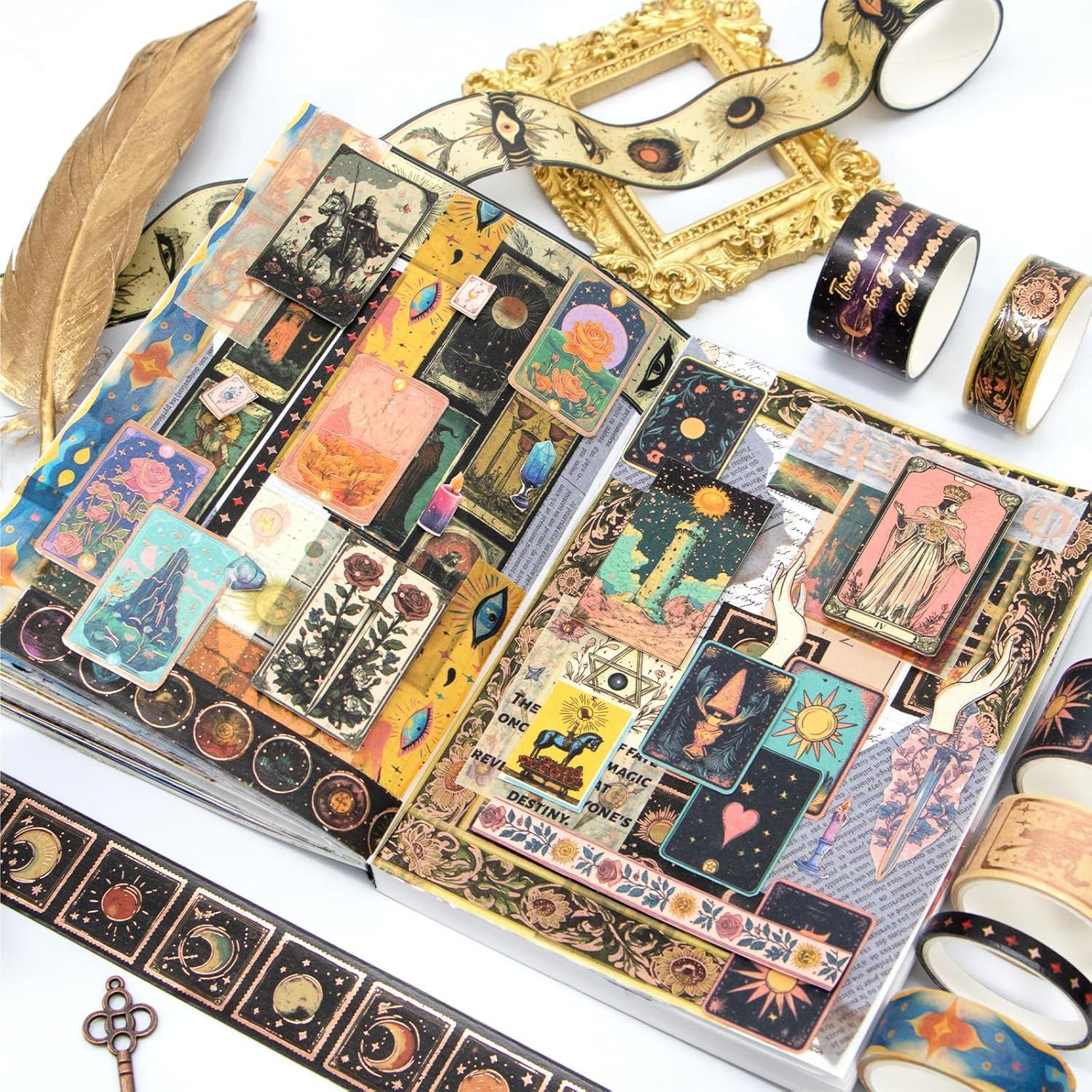 Juego de Cintas Washi Geesinimo - 23 Rollos Vintage de Tarot