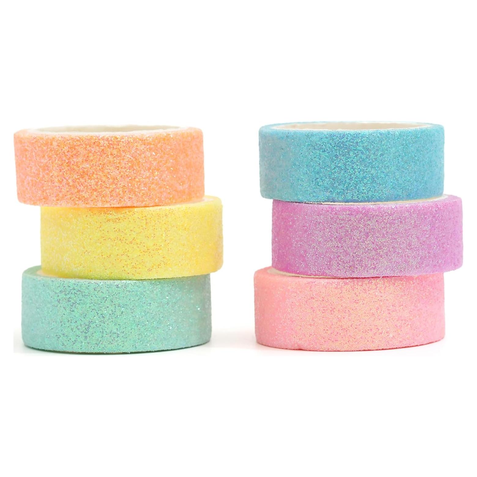 Conjunto de Cinta Washi Brillante YUBX 6 Rollos 15mm x 2m