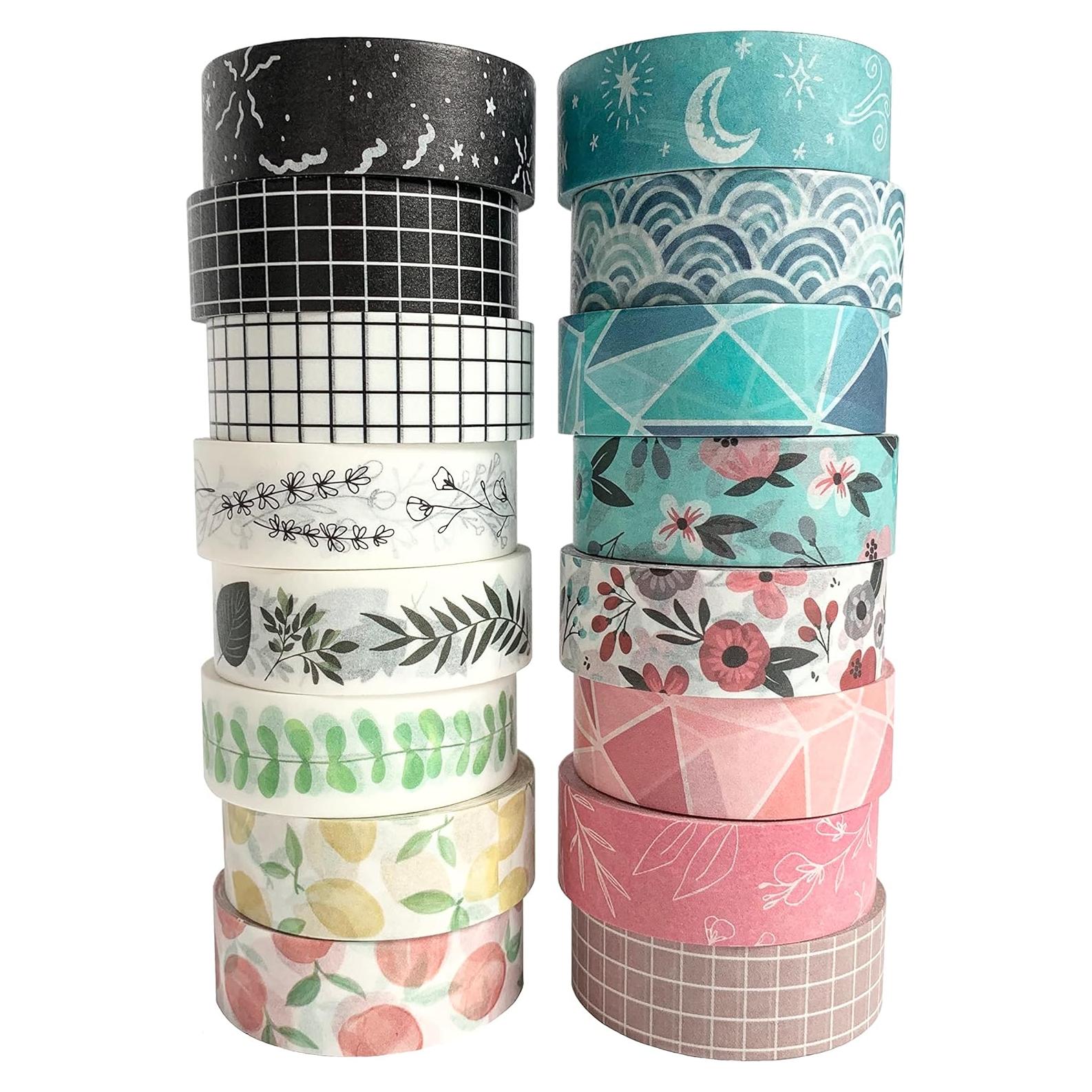 Conjunto de Cinta Washi ZYNSHE 16 Rollos 15 mm Decorativa