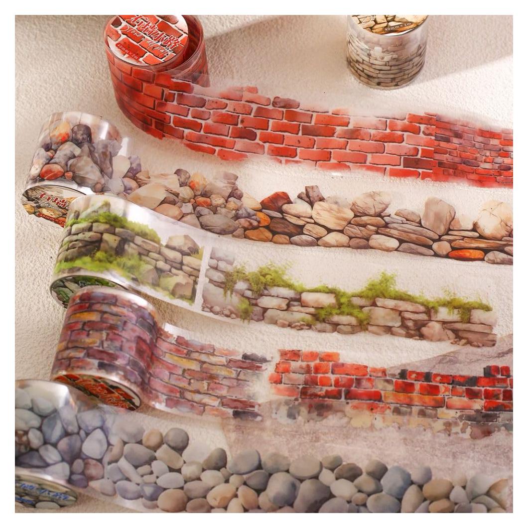 Set de 5 Rollos de Cinta Washi Vintage Ddayup 40mm x 2m