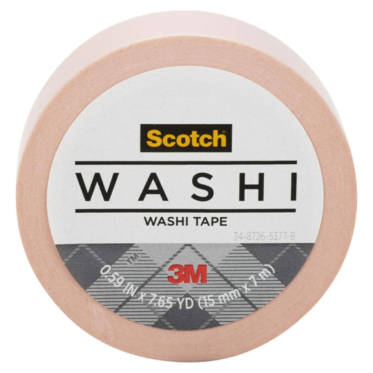 Cinta Washi Scotch Rosa 9.14 Metros para Manualidades