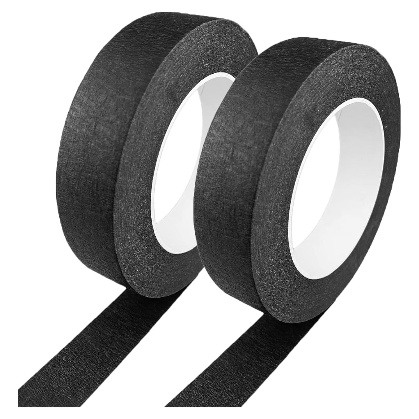 Cinta de Enmascarar Negra Zellykool 2.54 cm x 50 m - 2 Rollos