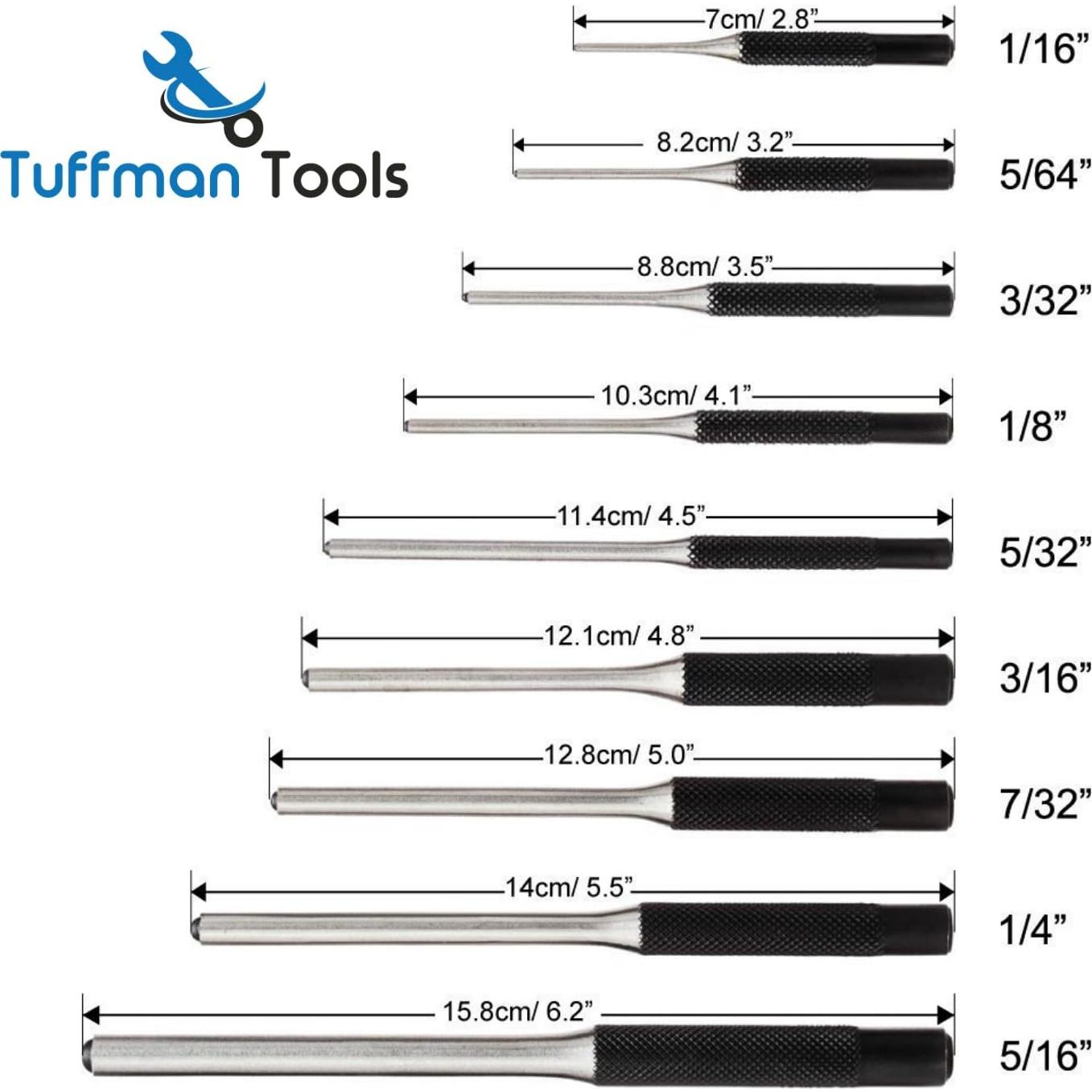 Juego de Punch de Pasador 9 Piezas Craftsman - Acero Cromo-Vanadio