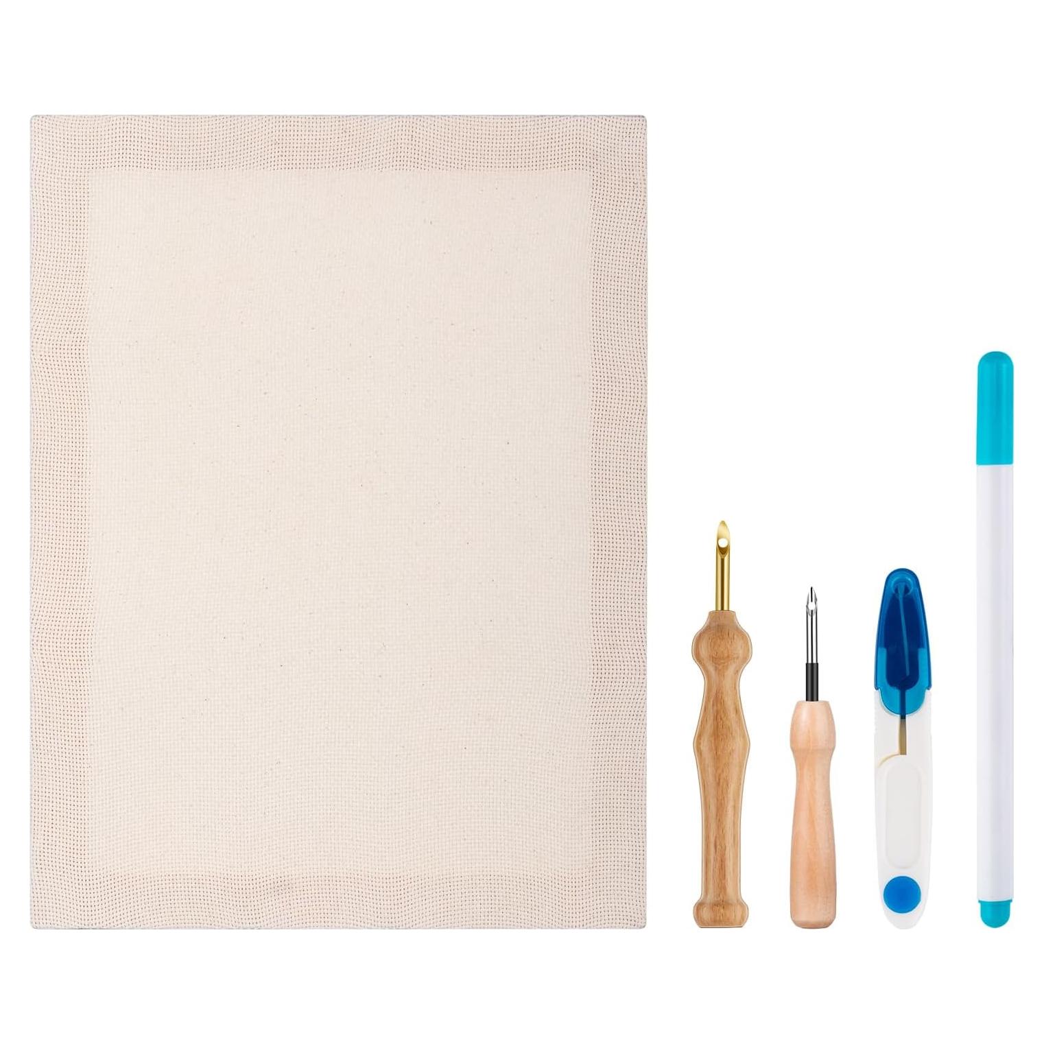 Kit de Punch Needle Zuaooz 10.2x13.7 Pulgadas con Agujas