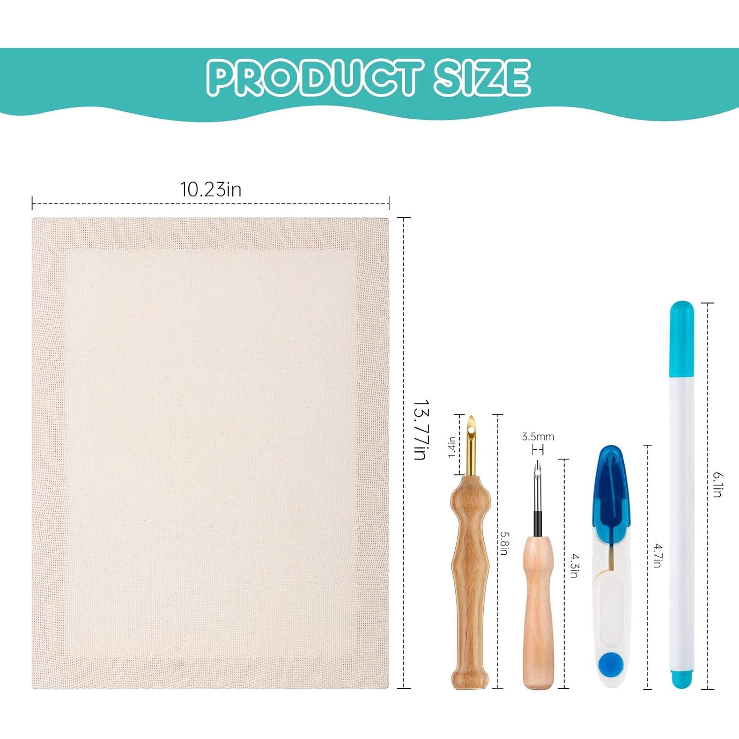 Kit de Punch Needle Zuaooz 10.2x13.7 Pulgadas con Agujas