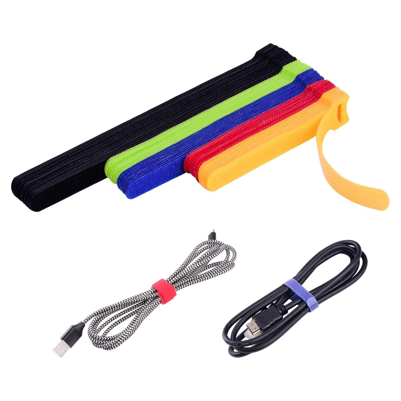 Correas de Cable OneLeaf 60 Pcs Multiusos Ajustables