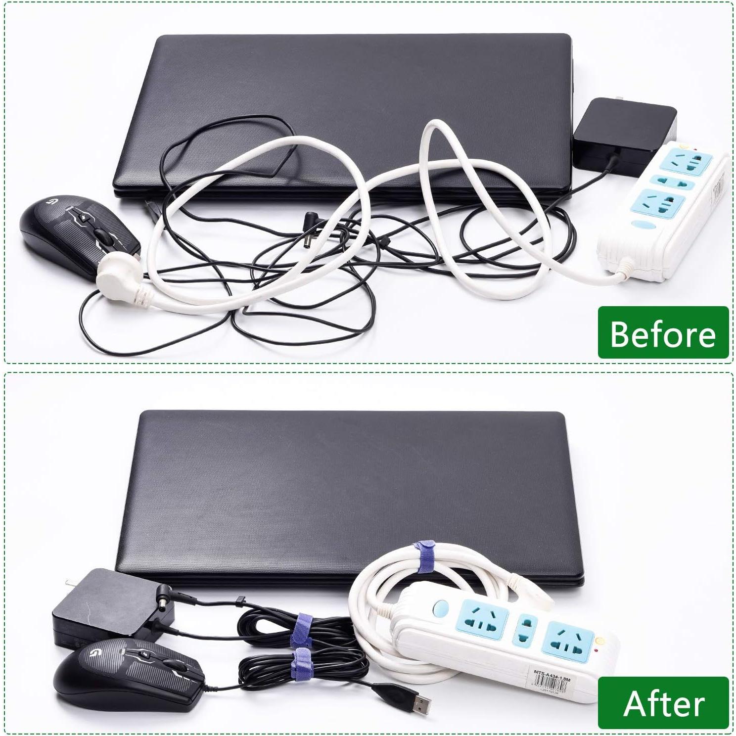 Correas de Cable OneLeaf 60 Pcs Multiusos Ajustables