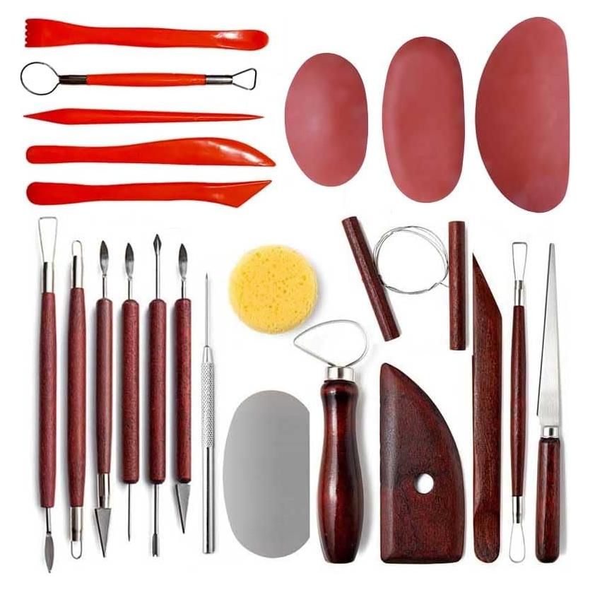 Kit de Herramientas de Escultura Langqun 23 Piezas Cerámica