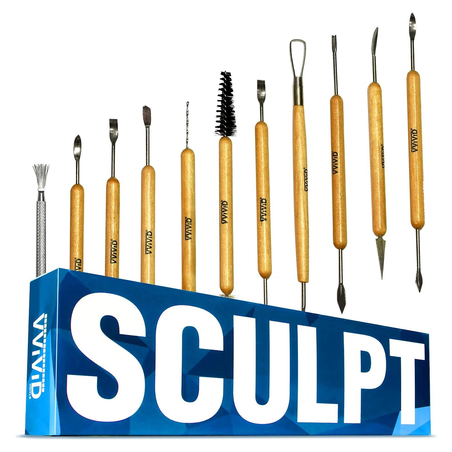 Kit de Herramientas de Escultura VViViD 11 Piezas Acero Doble Cara