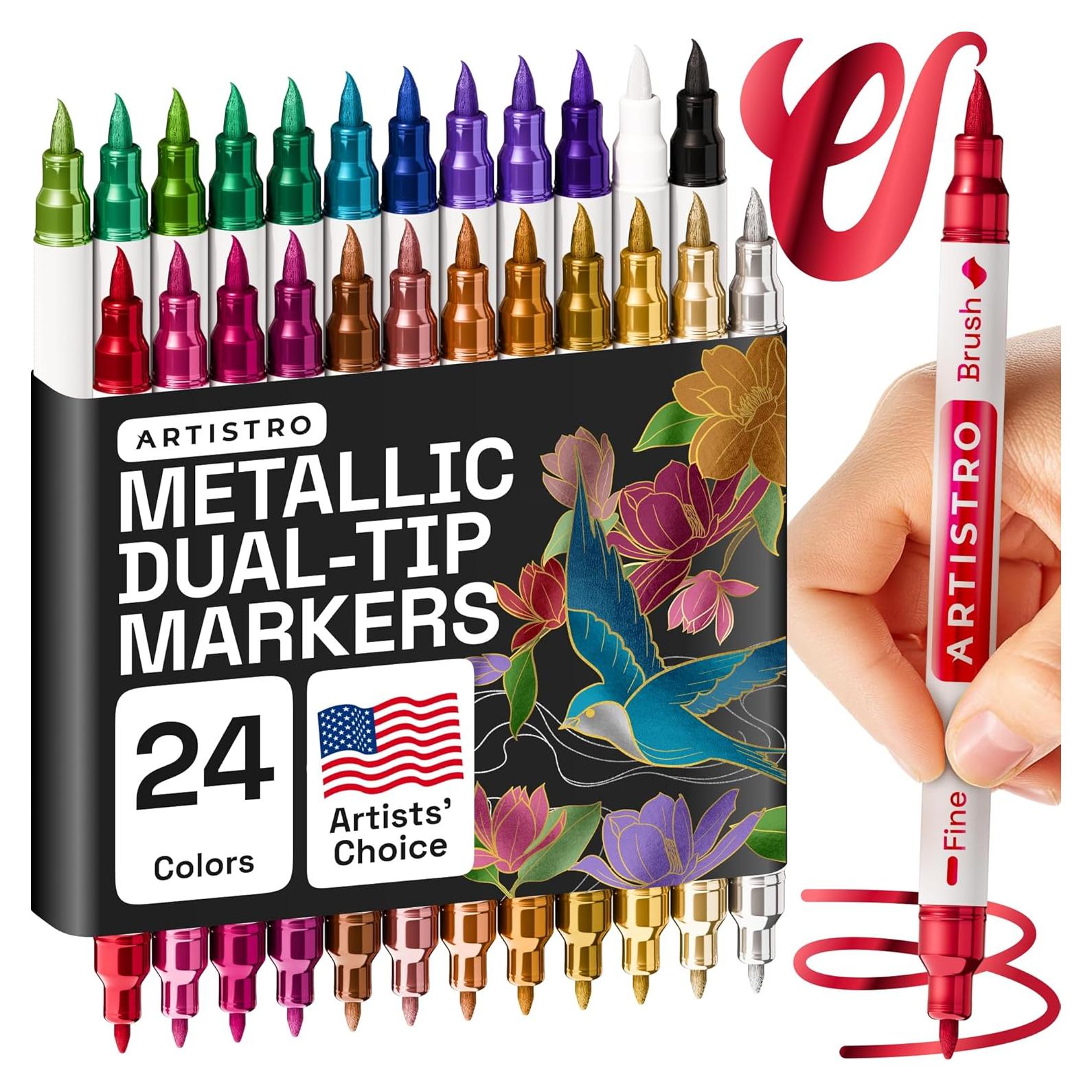 Marcadores de Pintura Acrílica ARTISTRO Doble Punta 24 Colores