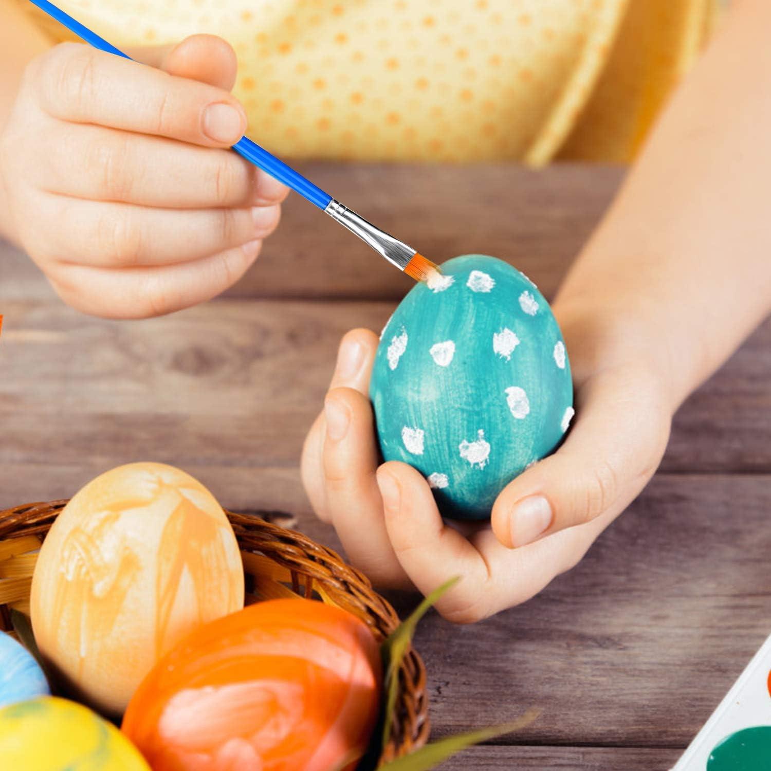 30 Pinceles de Pintura Acrílica DOMMARE Azul Mango Corto