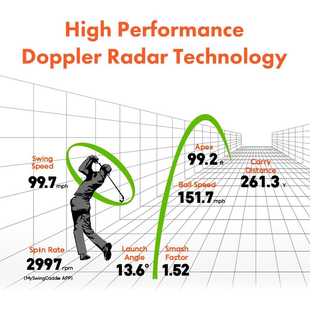 Monitor de golf Voice Caddie SC300i con análisis de swing