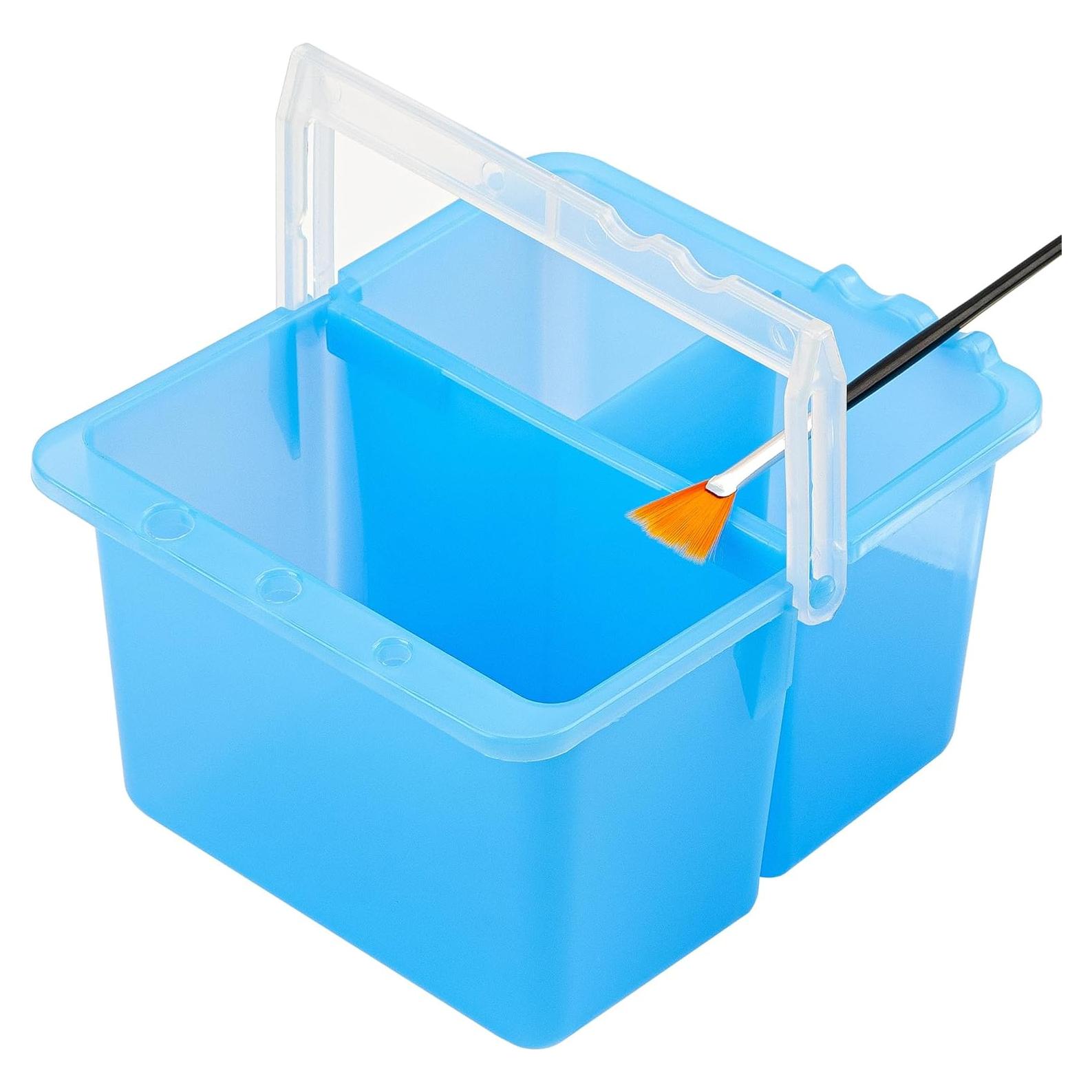 Cubeta de Lavado de Pinceles JANKOW Doble Desmontable Azul