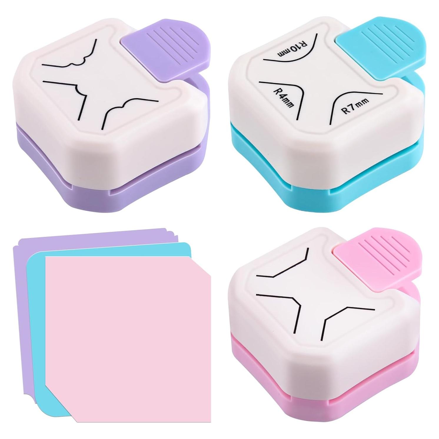 Juego de 3 Esquinadores de Papel LEONTOOL R4mm R7mm R10mm