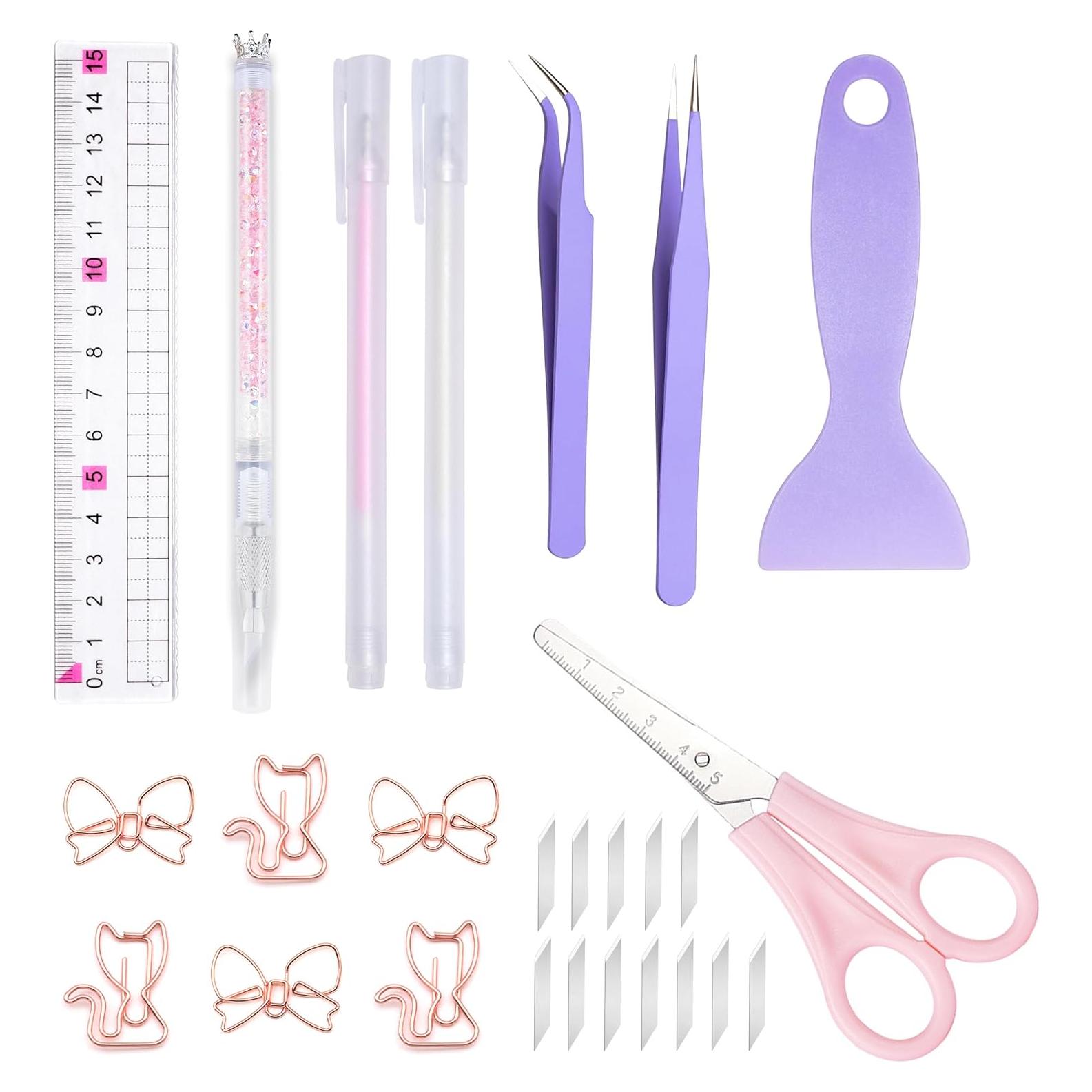 Kit de Scrapbooking Arvakr 26 Piezas Rosa/Púrpura
