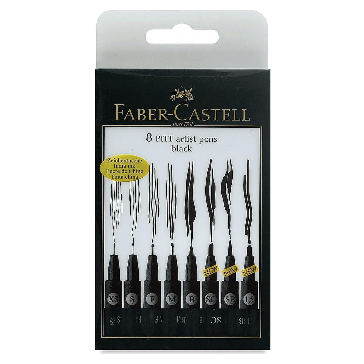 Juego de Plumas Pitt Artist Faber-Castell 8 Puntas Variadas