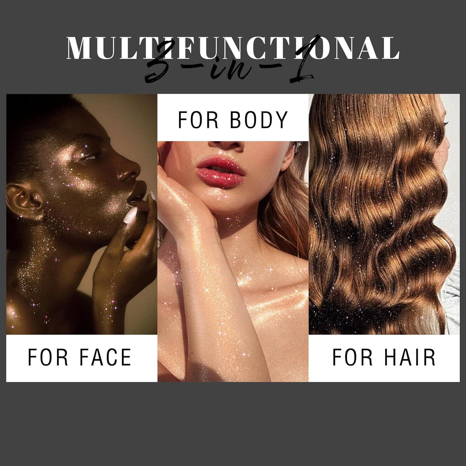 Spray Brillo Corporal HOSAILY 76ml Color Champán Hidratante