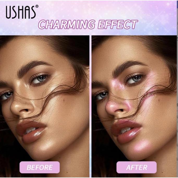 Spray de Brillo Corporal USHAS 109.5 ml - Secado Rápido para Maquillaje