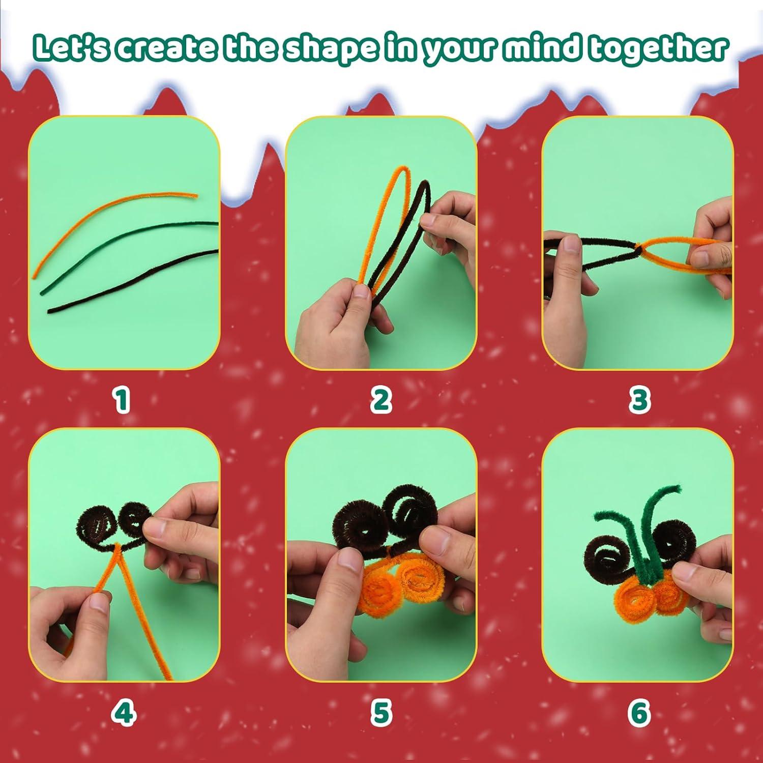 Limpiapipas Coloridos Hssugi 100PCS Manualidades Arte