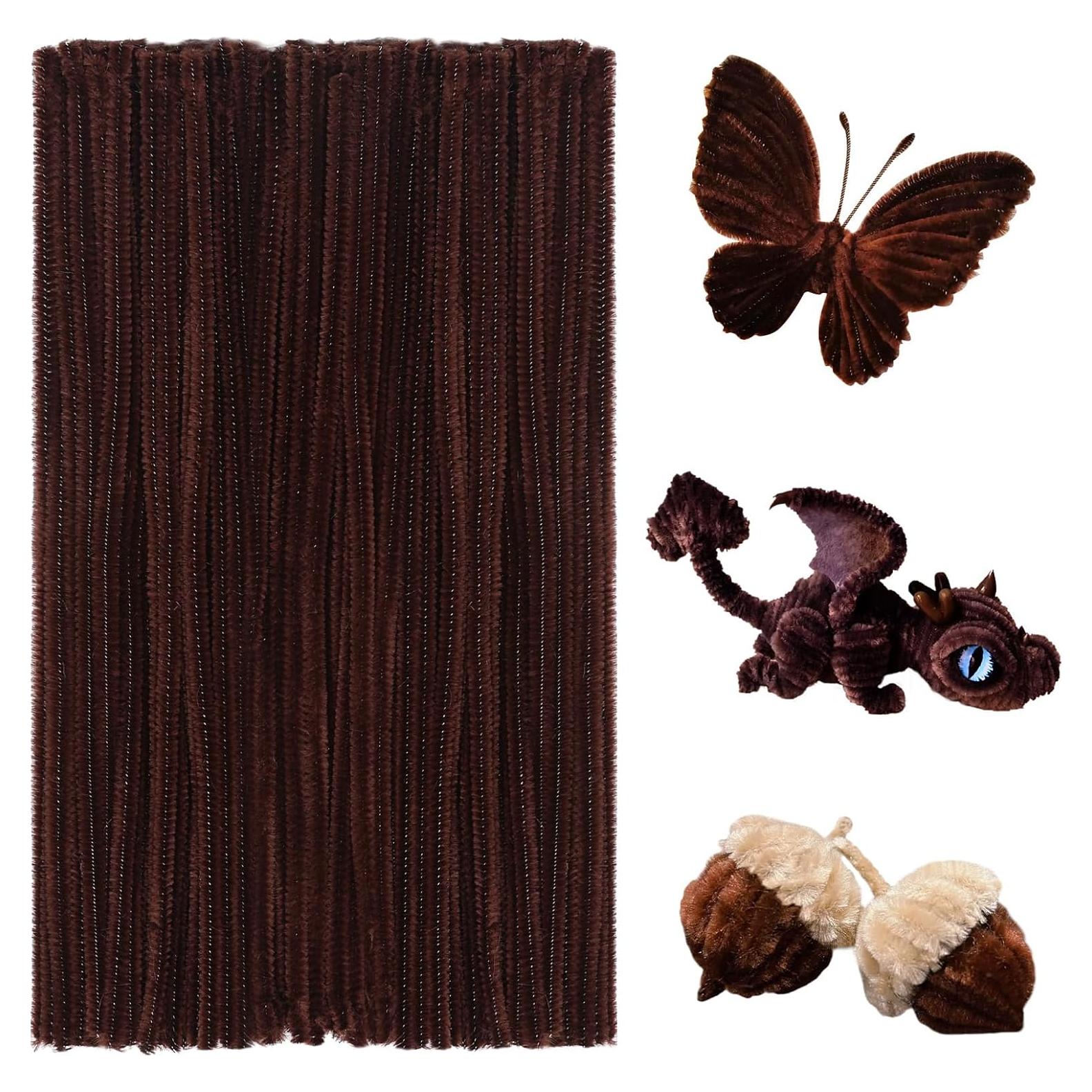 180 Limpiapipas Chenille Marrón Oscuro SHWAKK 30 cm Manualidades