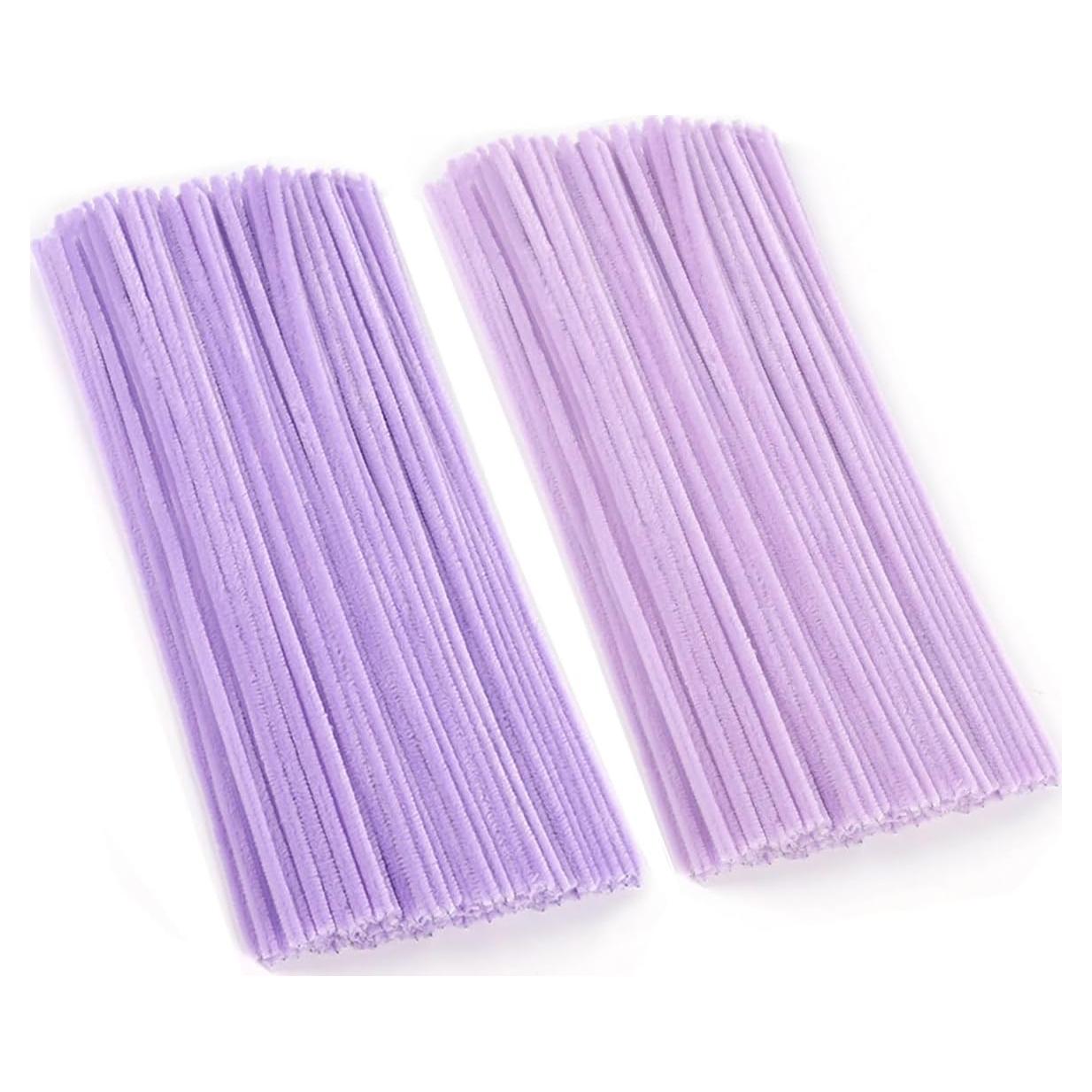 Limpiapipas Chenille Morado Taro y Claro 100 Piezas 30 cm