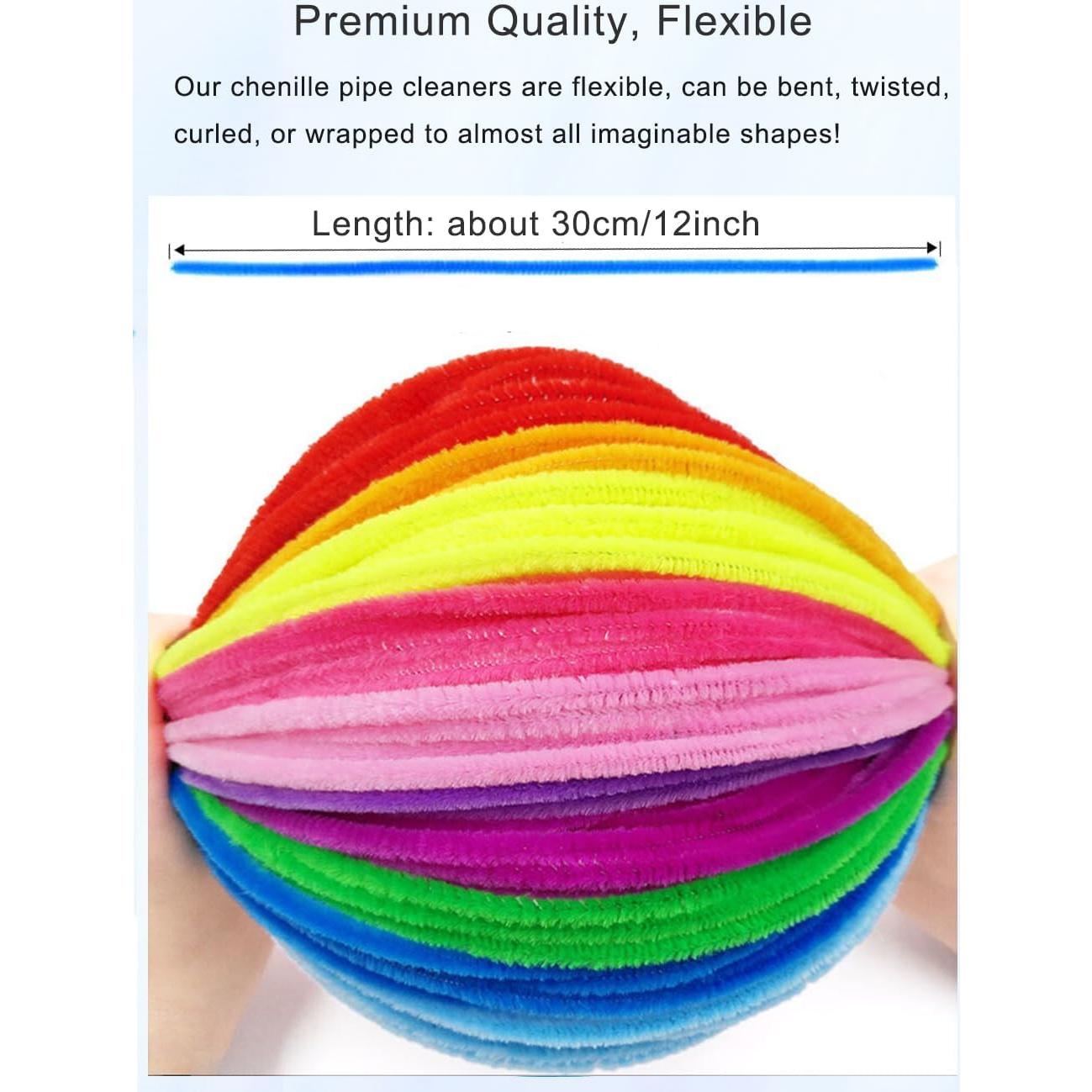 Limpiapipas Chenille Blancos 100 Piezas 30 cm para Manualidades