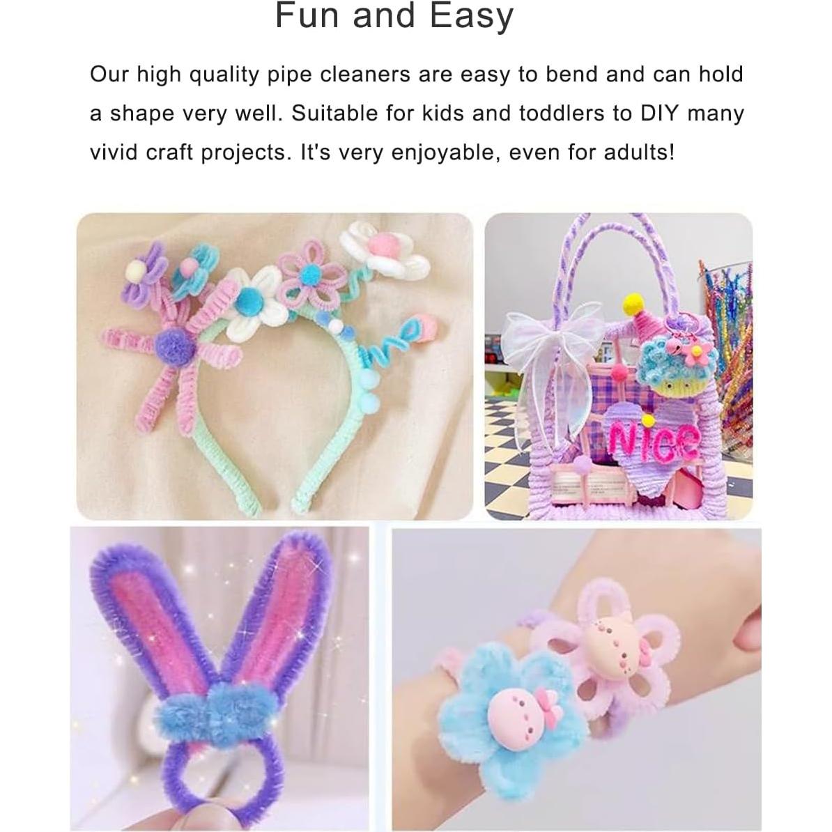 Limpiapipas Chenille Blancos 100 Piezas 30 cm para Manualidades