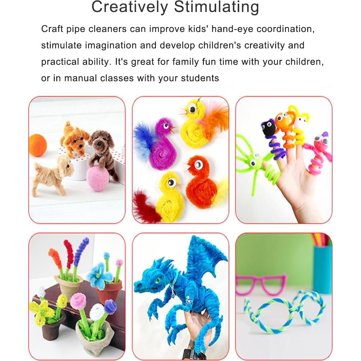 Limpiapipas Chenille Blancos 100 Piezas 30 cm para Manualidades