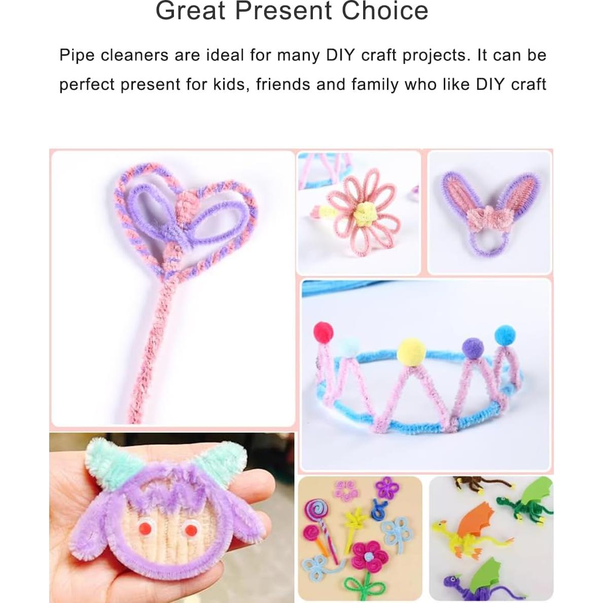 Limpiapipas Chenille Blancos 100 Piezas 30 cm para Manualidades