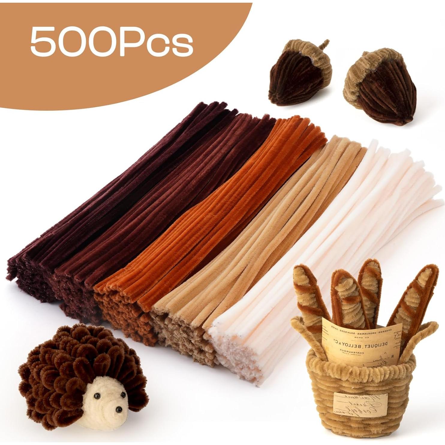 Limpiapipas Marrones Caydo 500 Piezas 30 cm Manualidades