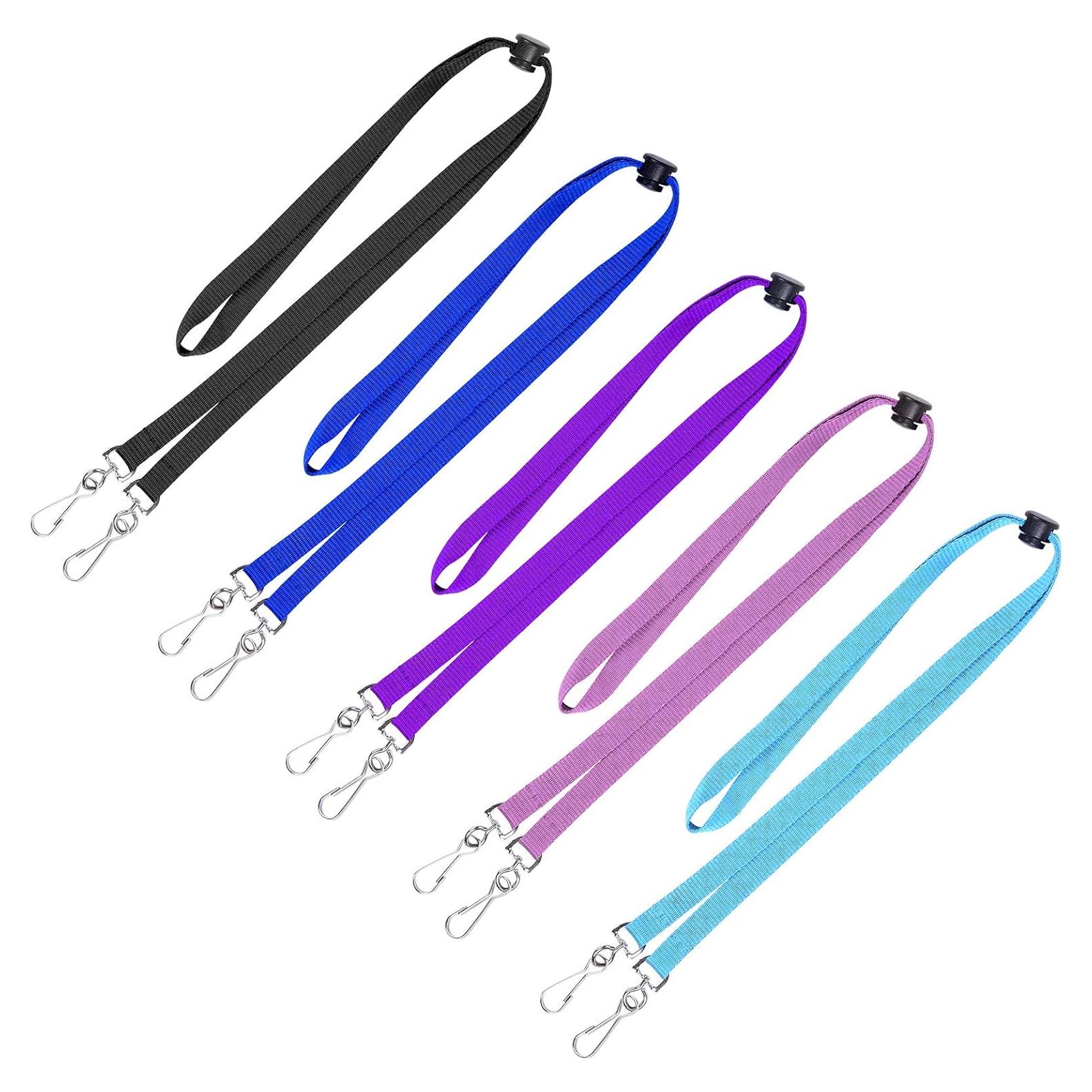 Cinta ajustable para mascarilla Wisdompro - 10 piezas, 49.5 cm, 5 colores