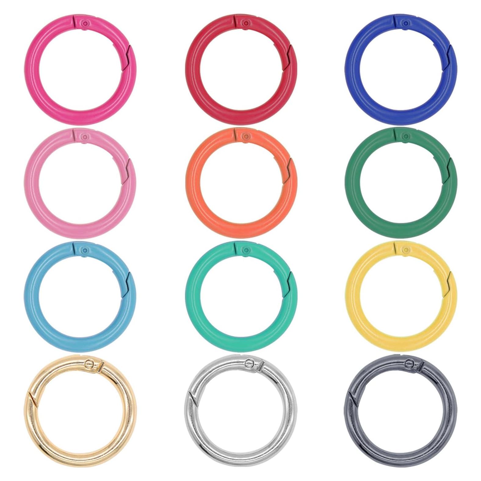 Anillos O de Resorte Metal NCEDFYLER JY 12 Piezas Color Mezclado