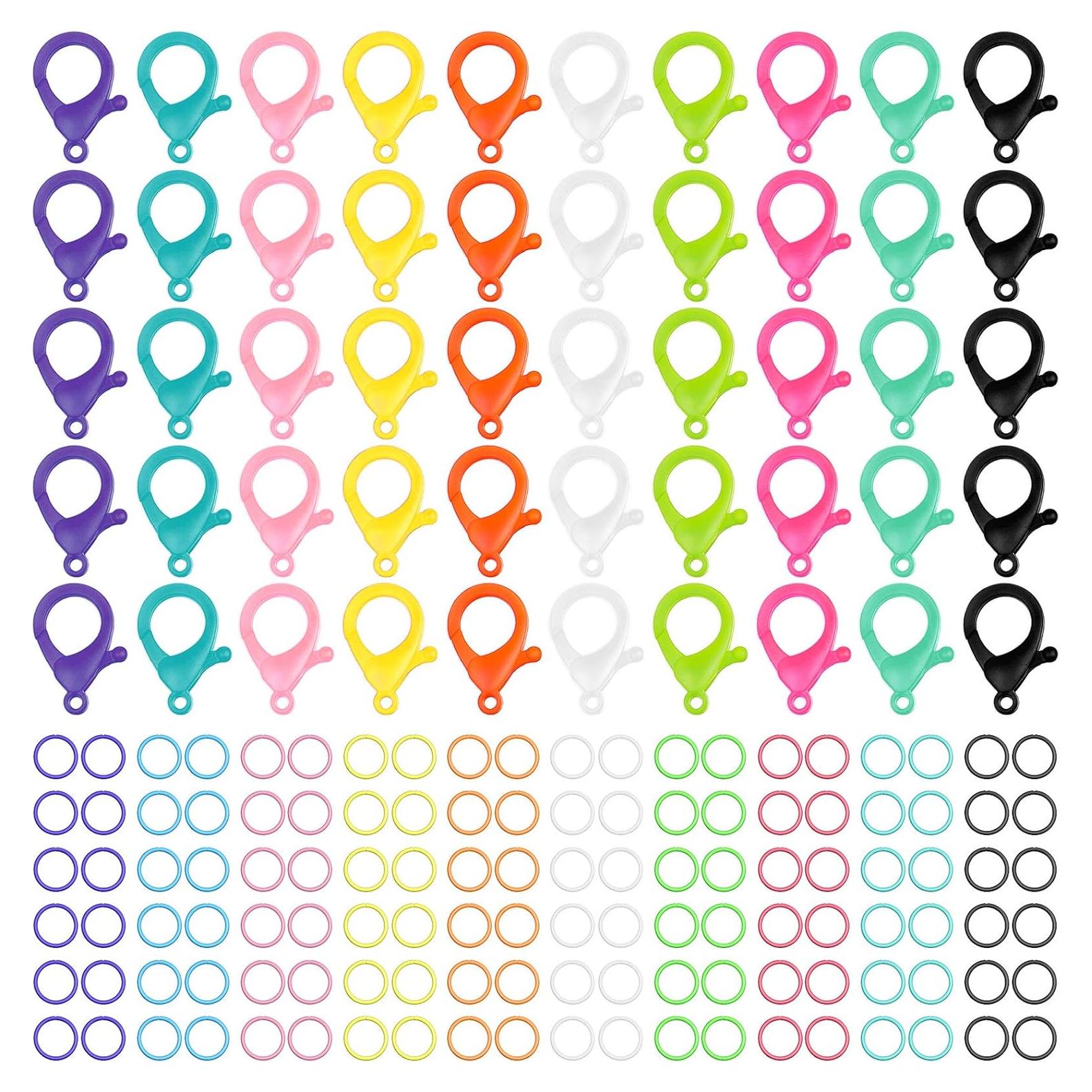 Ganchos de plástico duro Patelai 100 piezas multicolor 3.5 cm